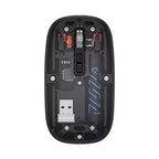 Q-12 Transparent Wireless Mouse – Dual Mode (2.4G + Bluetooth) | RGB | Rechargeable | For PC, Laptop, Mac & iPad