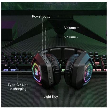 ONIKUMA B100 Wireless Gaming Headphones with Mic