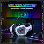 Onikuma K8 Professional Gaming Wired Headset – White, Noise-Reducing Mic, 50mm Drivers, Ergonomic Comfort