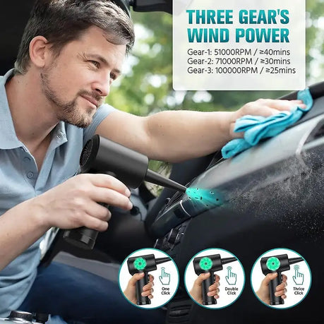 Air Duster Rechargeable Cordless – Strong Pressure Blower