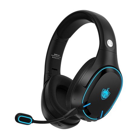 PHOINIKAS Wireless Gaming Headset Q6 – Bluetooth 5.3, 2.4GHz & Wired, Detachable Mic, 40mm Drivers
