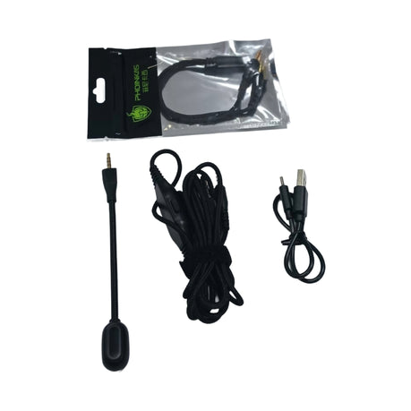 PHOINIKAS Wireless Gaming Headset Q6 – Bluetooth 5.3, 2.4GHz & Wired, Detachable Mic, 40mm Drivers