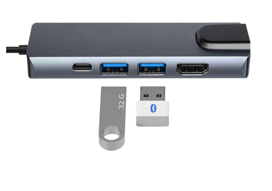 5-in-1 Type-C Multiport Hub (HDMI, USB 3.0, and RJ45 Ethernet)