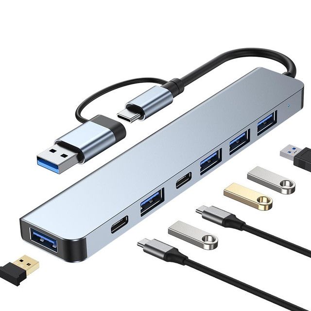 7-in-1 Type-C &  USB 3.0 Hub (to Usb 3.0 & Usb2.0) (BYL-2217TU)