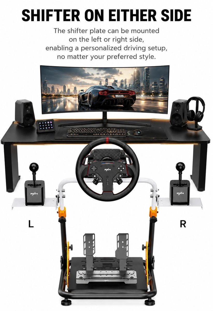 PXN A11 Foldable Gaming Racing Stand – Sim Racing Wheel & Pedal Cockpit