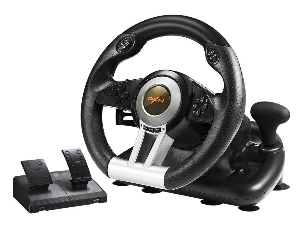 PXN V3 Pro Racing Steering Wheel with Pedals – 180° PC, PS3, PS4 & Xbox One