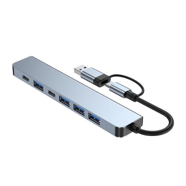 7-in-1 Type-C &  USB 3.0 Hub (to Usb 3.0 & Usb2.0) (BYL-2217TU)