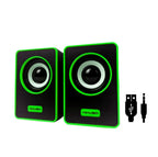 Mikuso MS-049 USB Wired Dual Mini Speakers - Green