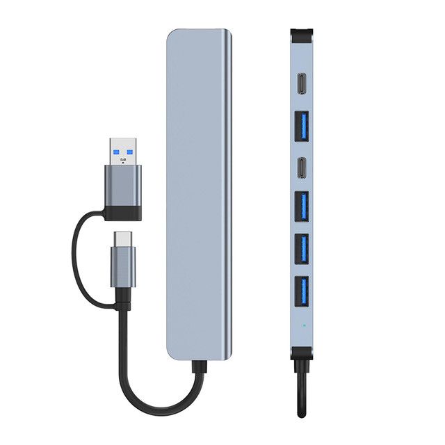 7-in-1 Type-C &  USB 3.0 Hub (to Usb 3.0 & Usb2.0) (BYL-2217TU)