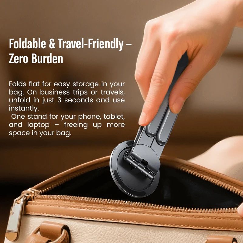 DW E05 Multi-purpose Travel Portable Magnetic Stand – 5-in-1 Foldable Laptop, Phone & Tablet Stand