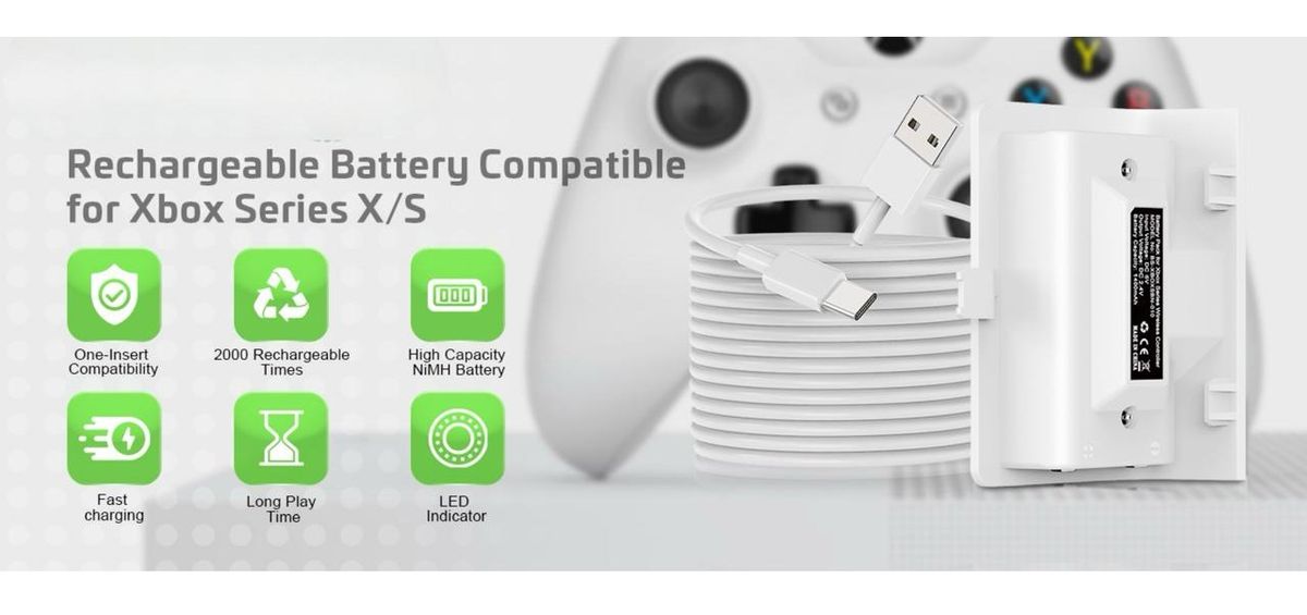 Dobe 800mAh Xbox Battery Pack for Xbox Series X/S – Play & Charge Kit