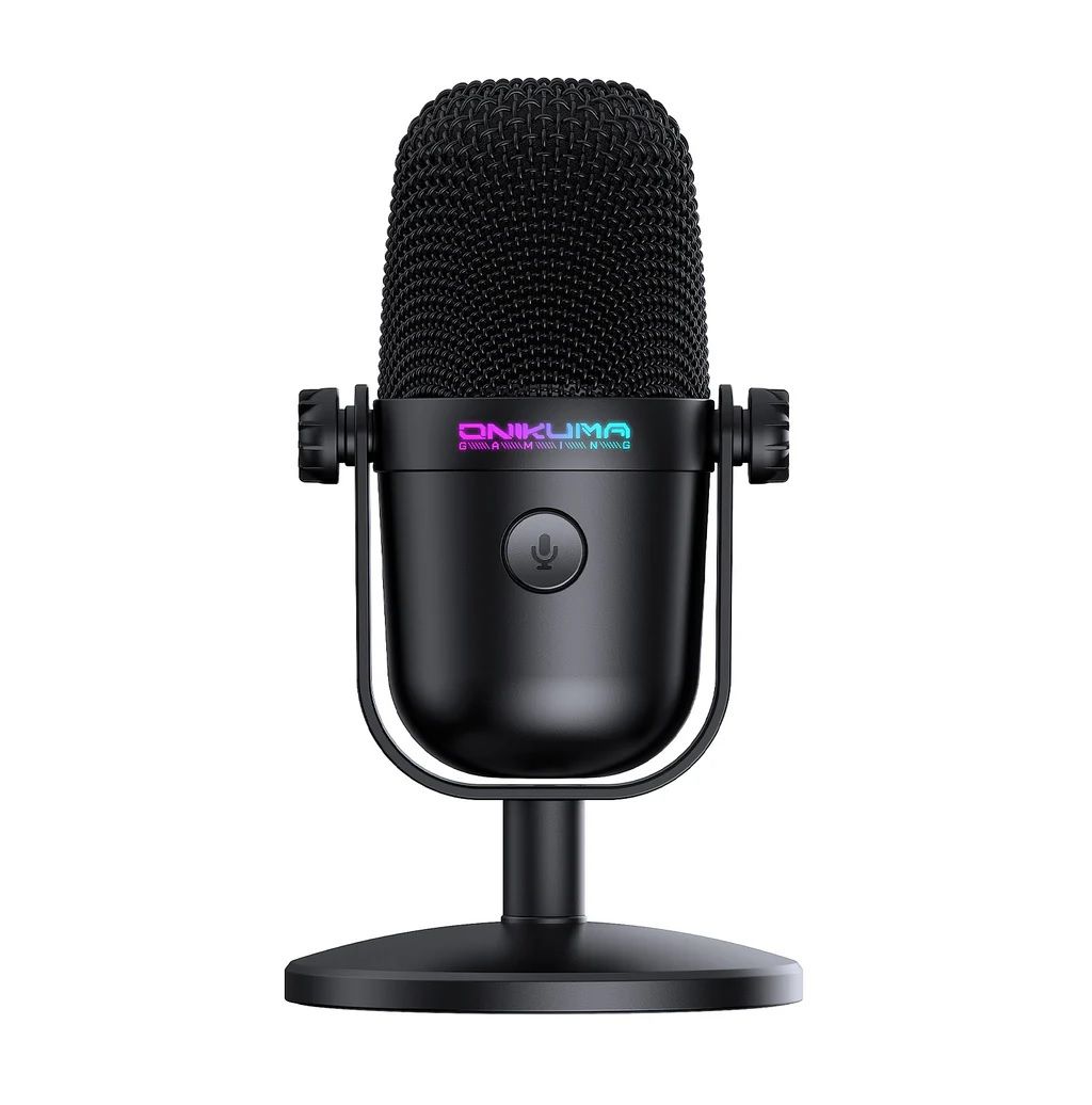 DW ONIKUMA USB Condenser RGB Gaming Microphone – Black (M830)