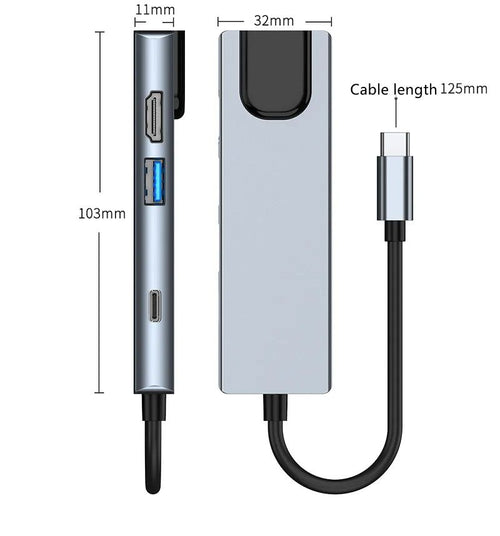 4K Type-C Adapter 6 in 1 (BYL-2017)