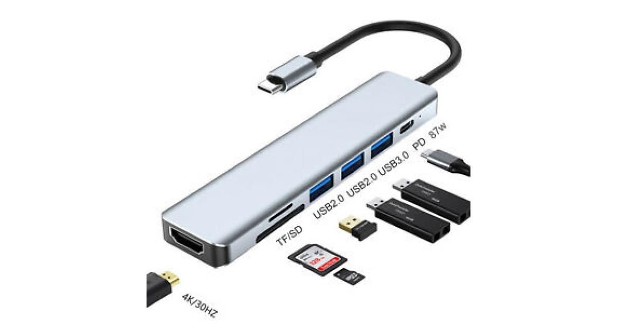 7-in-1 Type-C to HDTV Multiport Adapter
