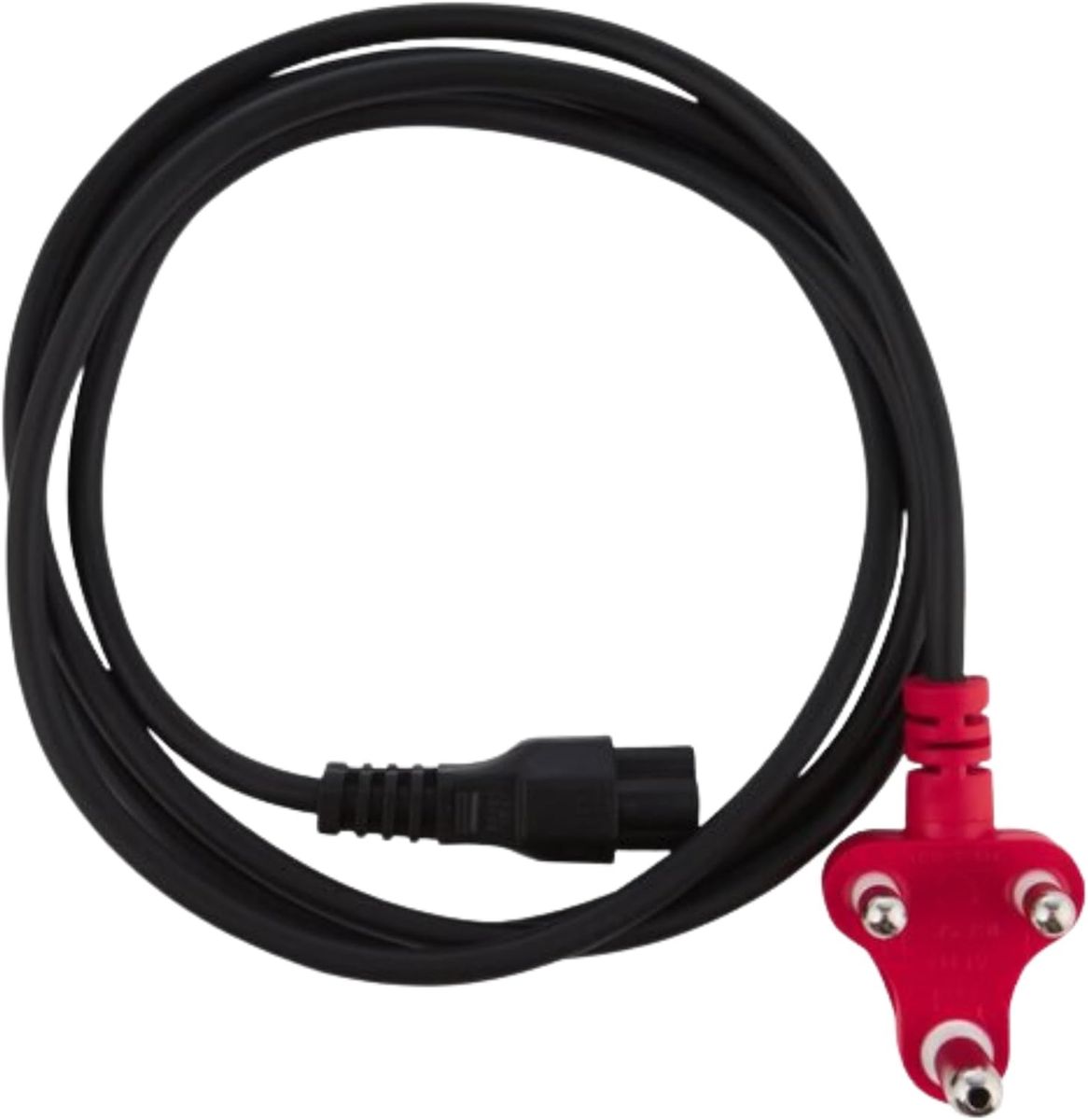 3-Pin Red Head Laptop Power Cord (Clover Type M) – 1.5M Durable Power Cable
