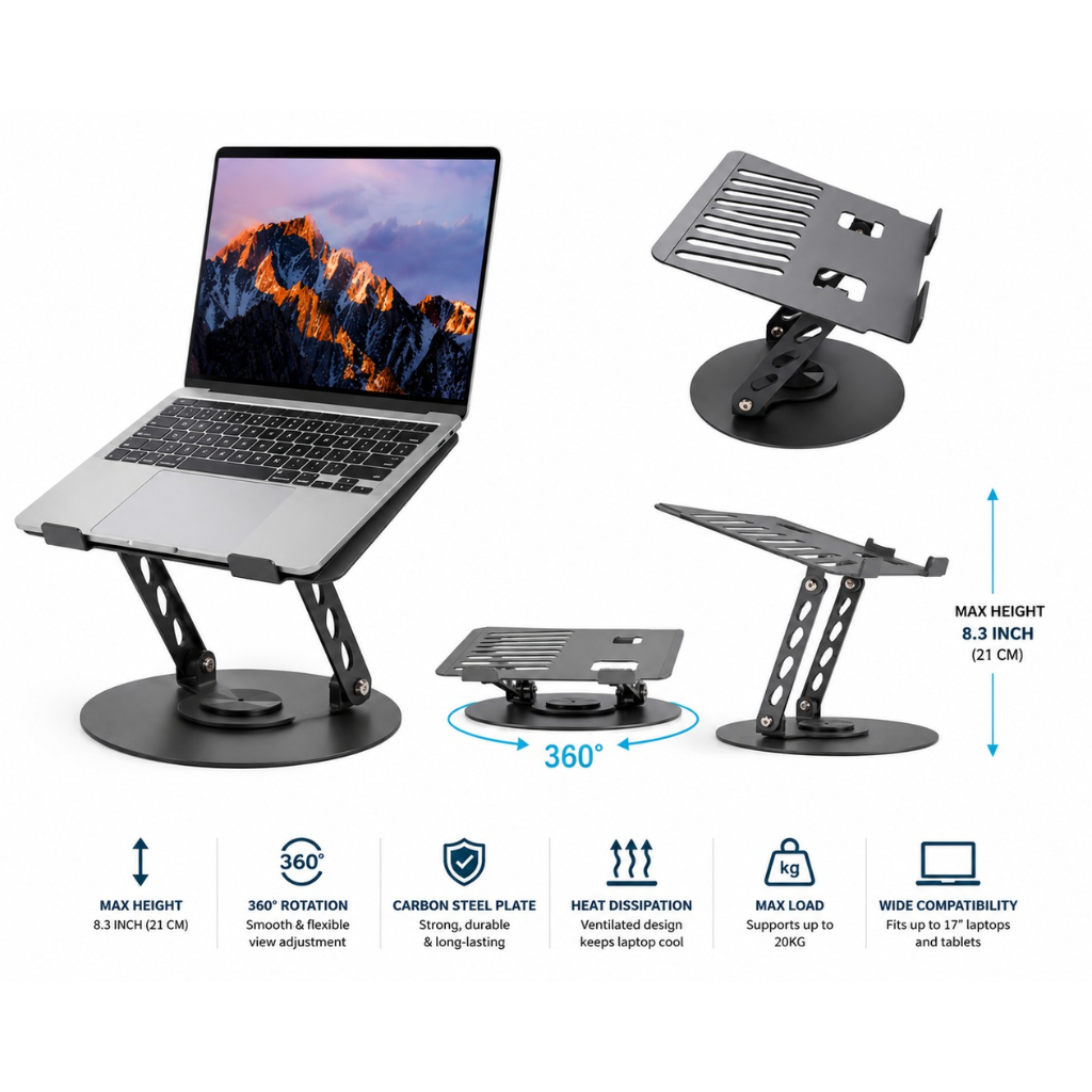 N4 Generic Adjustable Laptop Stand – Foldable Desk Riser Holder