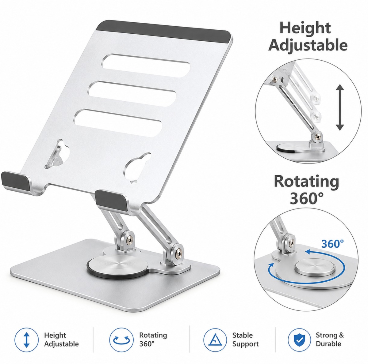 Laptop Stand V4.1 Adjustable Aluminium Stand (Up to 17.3 Inch)