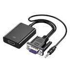VGA to HDMI Adapter with Audio – Full HD 1080P Plug & Play