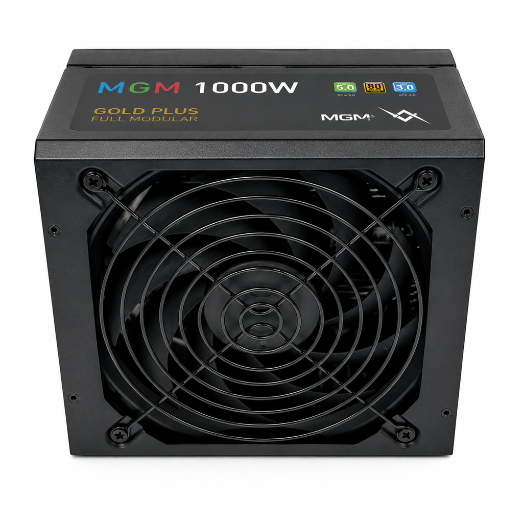 MGM Gaming 1000W 80 Plus Gold Full Modular ATX 3.0 PCIe 5.0 Power Supply (PSU)