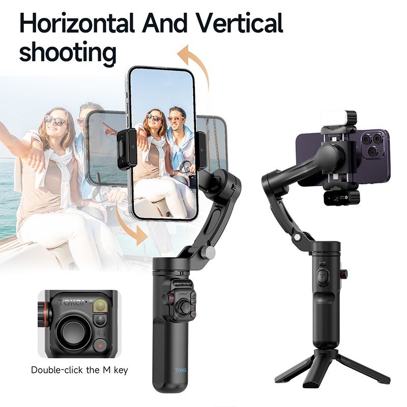 DW Handheld Gimbal Stabilizer with AI Face & Object Tracking – M03