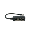 RJ45 3 Port LAN Coupler Ethernet Splitter Adapter with 0.2m Cable