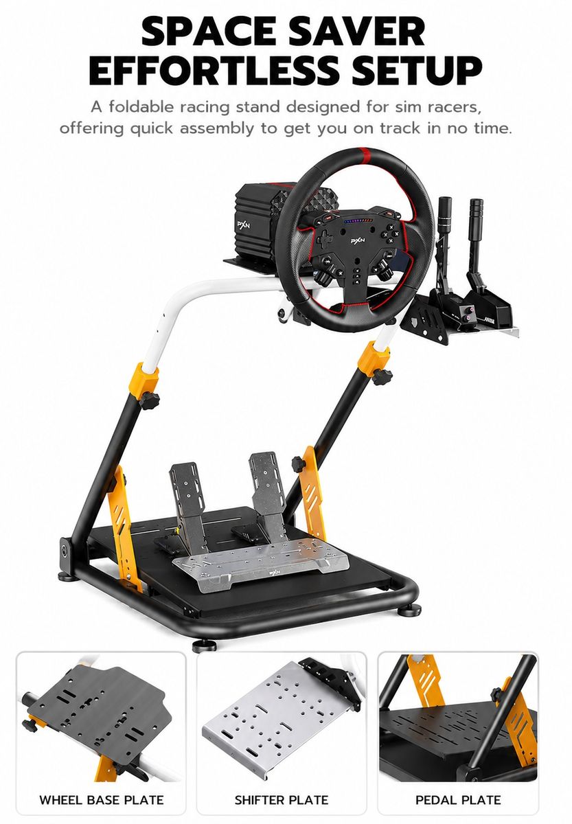 PXN A11 Foldable Gaming Racing Stand – Sim Racing Wheel & Pedal Cockpit
