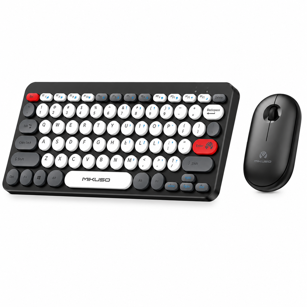Mikuso KB-C027 Wireless Keyboard and Mouse Combo with 2.4GHz USB Receiver