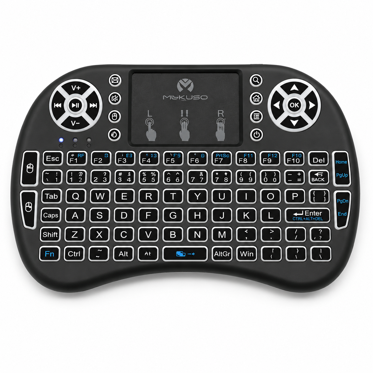 Mikuso KM-501 Wireless & Bluetooth Mini Keyboard with Touchpad