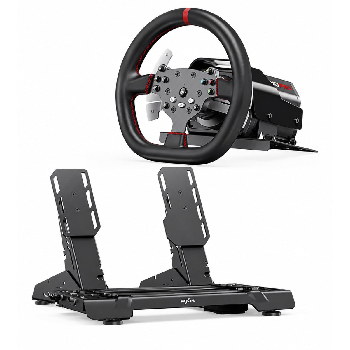 PXN V10 Ultra Racing Steering Wheel & Pedal Simulator Gaming Set