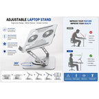 286 Notebook PC Stand – 360° Rotating Ergonomic Laptop Stand