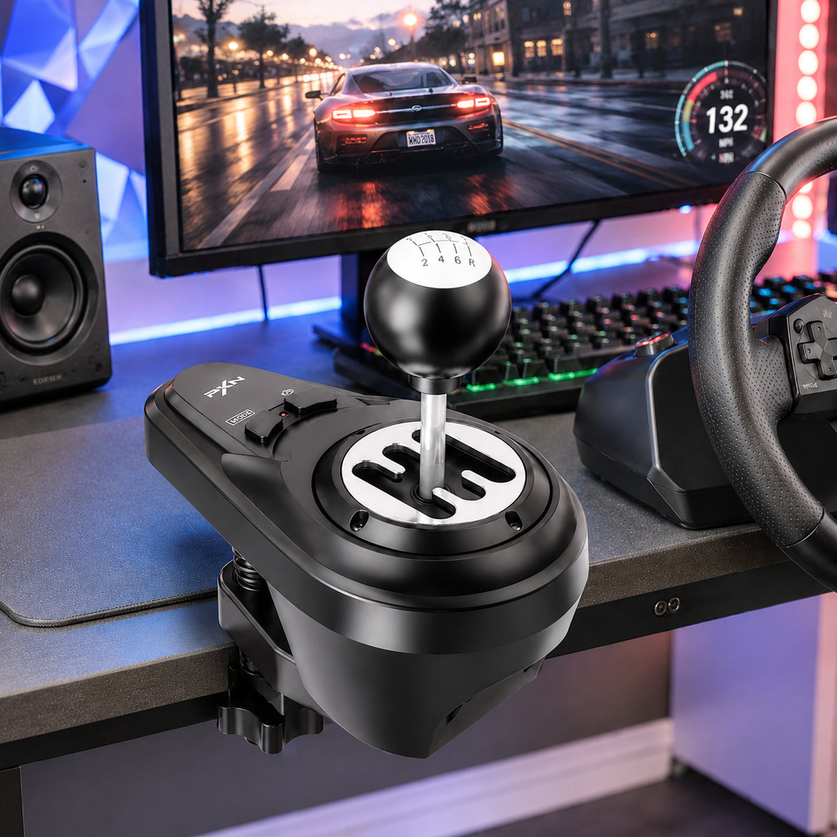 PXN A7 Racing Shifter – 7-Speed H-Pattern & Sequential PC Gear Shifter