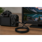 Mini HDMI to HDMI Cable 1.5m for Cameras, TVs, Monitors & PCs
