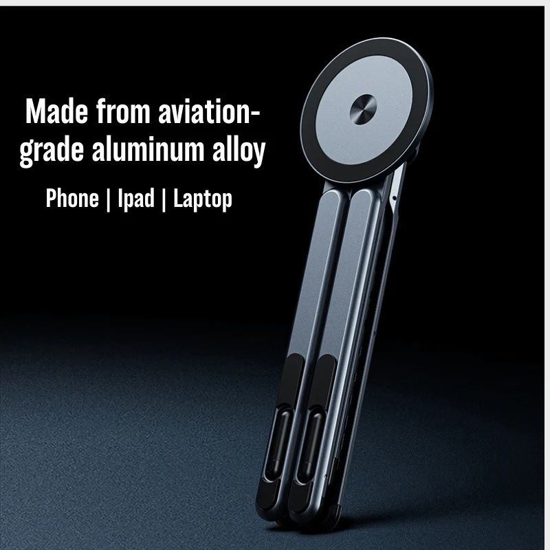 DW E05 Multi-purpose Travel Portable Magnetic Stand – 5-in-1 Foldable Laptop, Phone & Tablet Stand
