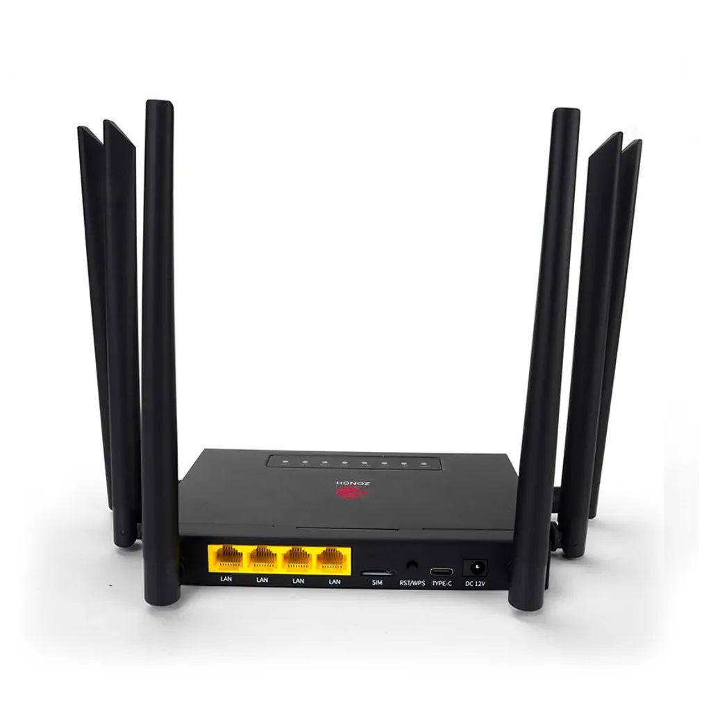 ZONCH B825 4G Advanced LTE WiFi Router 300Mbps with 6 High-Gain Antennas