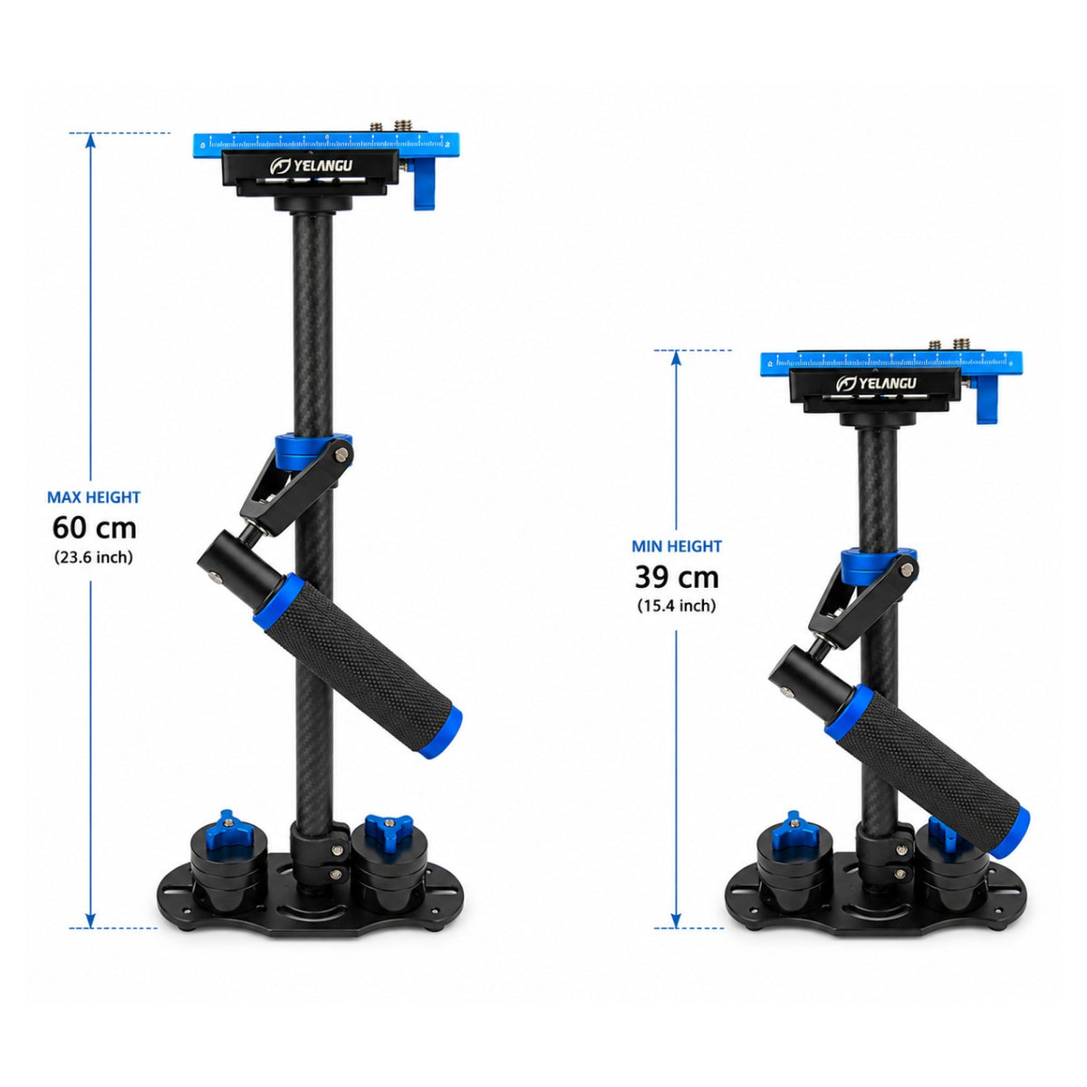 YELANGU Carbon Fiber Camera Stabilizer with Carry Bag – Adjustable
