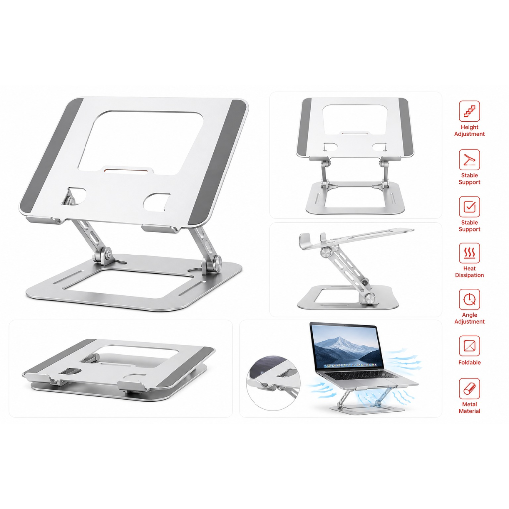 Laptop Stand V5.1 Adjustable Foldable Ergonomic Laptop Riser Stand