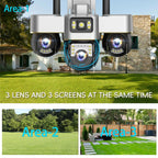 V380 Pro 3-Lens Smart 4G Security Camera - 9MP PTZ Outdoor CCTV