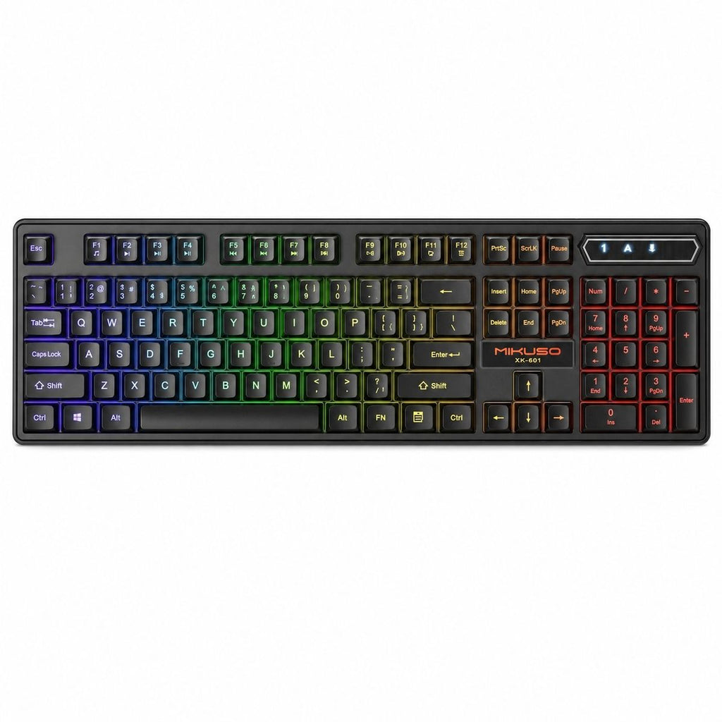 Mikuso XK-601 Gaming Keyboard USB Wired RGB Backlit PC Keyboard