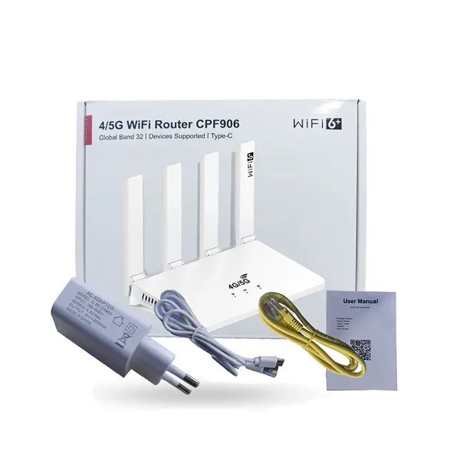 WiFi 6 300Mbps 4G LTE Router with SIM Card Slot & 4 Antennas - CPF906