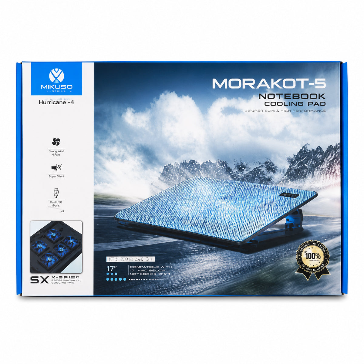 Mikuso Morakot-5 X-Series Notebook Cooling Pad with 5 Fans - 17-Inch