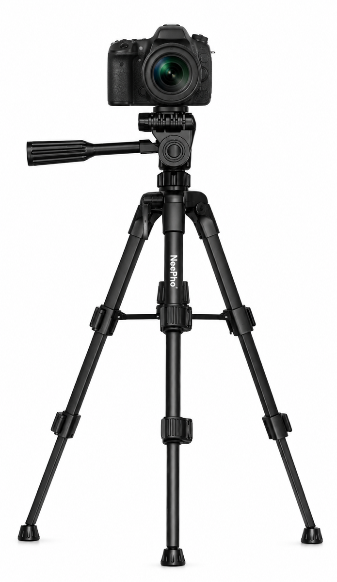 NeePho NP-610 Professional Camera & Phone Tripod Stand with Phone Holder & Carry Bag