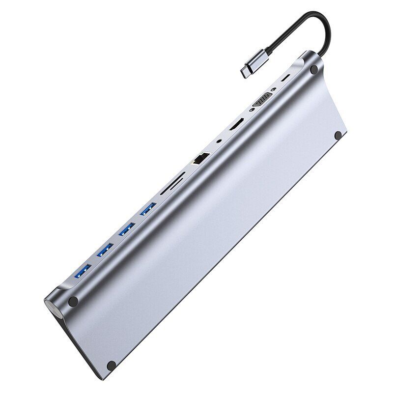 11-in-1 Type-C USB Dock Hub Adapter – BYL-2003 | HDMI, VGA, Ethernet & SD/TF