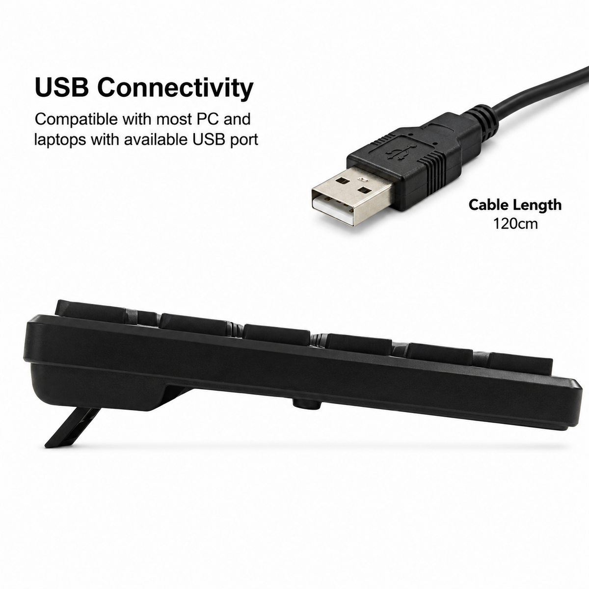 Mikuso KB-052U Wired USB Keyboard Full-Size 104-Key with Numeric Keypad
