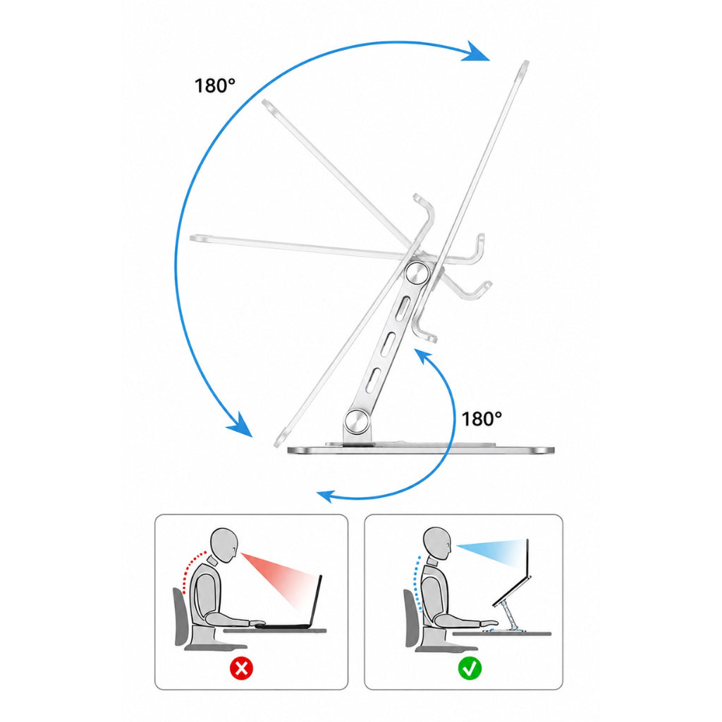 Laptop Stand V5.1 Adjustable Foldable Ergonomic Laptop Riser Stand