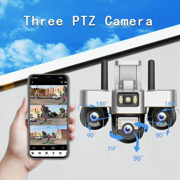 V380 Pro 3-Lens Smart 4G Security Camera - 9MP PTZ Outdoor CCTV