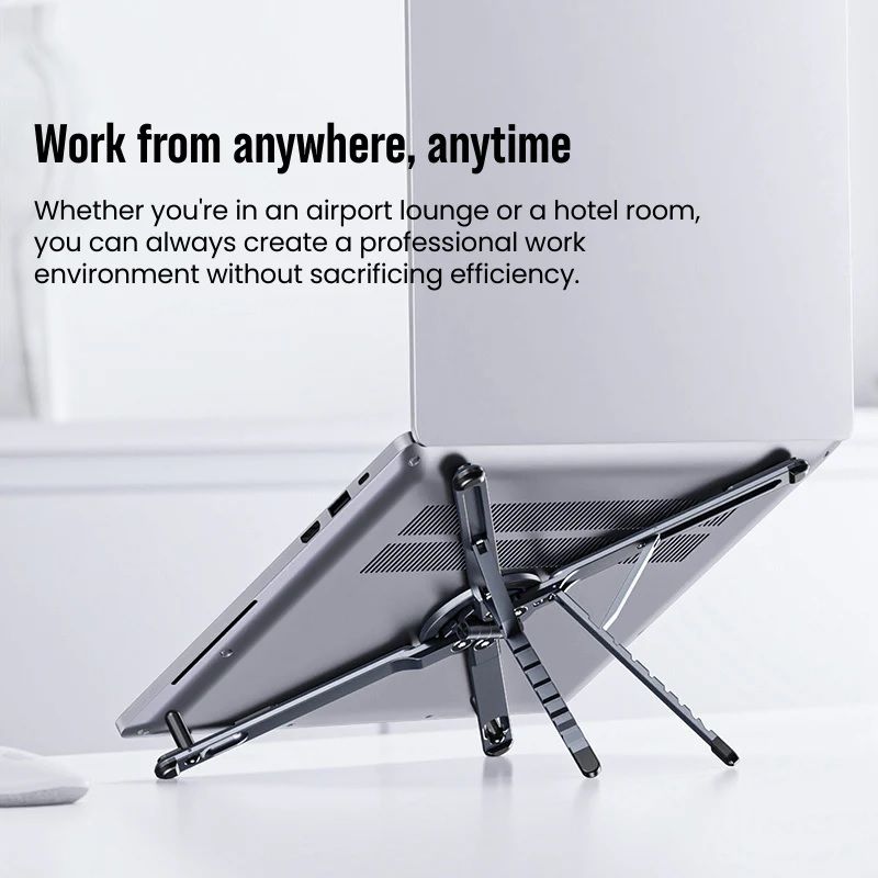 DW E05 Multi-purpose Travel Portable Magnetic Stand – 5-in-1 Foldable Laptop, Phone & Tablet Stand