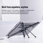 DW E05 Multi-purpose Travel Portable Magnetic Stand – 5-in-1 Foldable Laptop, Phone & Tablet Stand