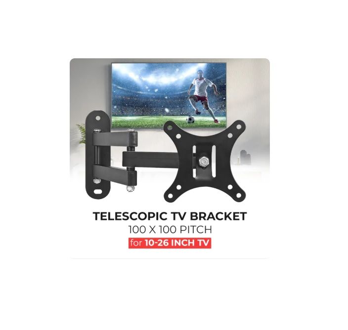 DW X-100 TV Wall Mount Bracket for 10–26 Inch TVs (VESA 100x100, Tilt & Swivel)