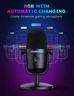 DW ONIKUMA USB Condenser RGB Gaming Microphone – Black (M830)