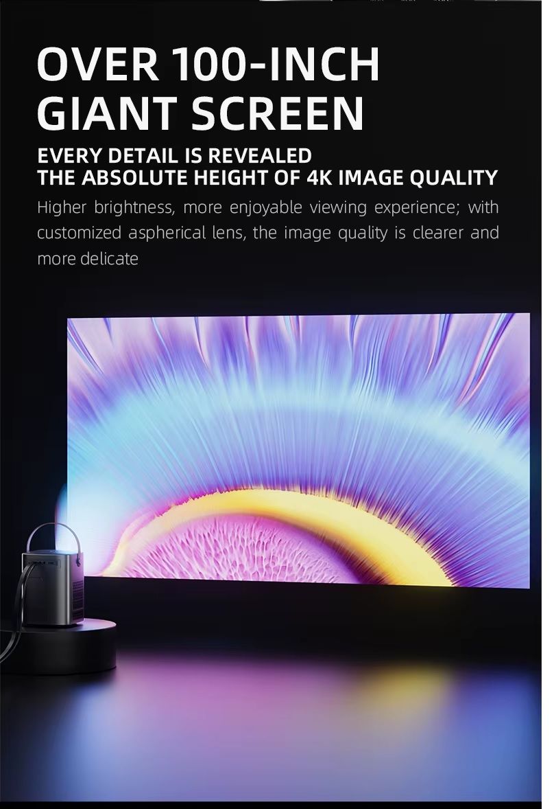 Kalobee 4K Smart Wireless Projector Android 9 – HY6